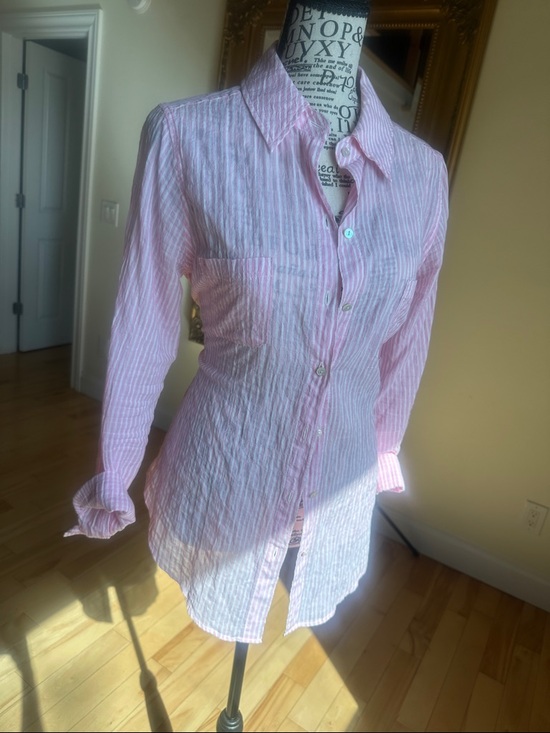 Lilly Pulitzer Tops - Lilly Pulitzer Pink and White Striped Shirt